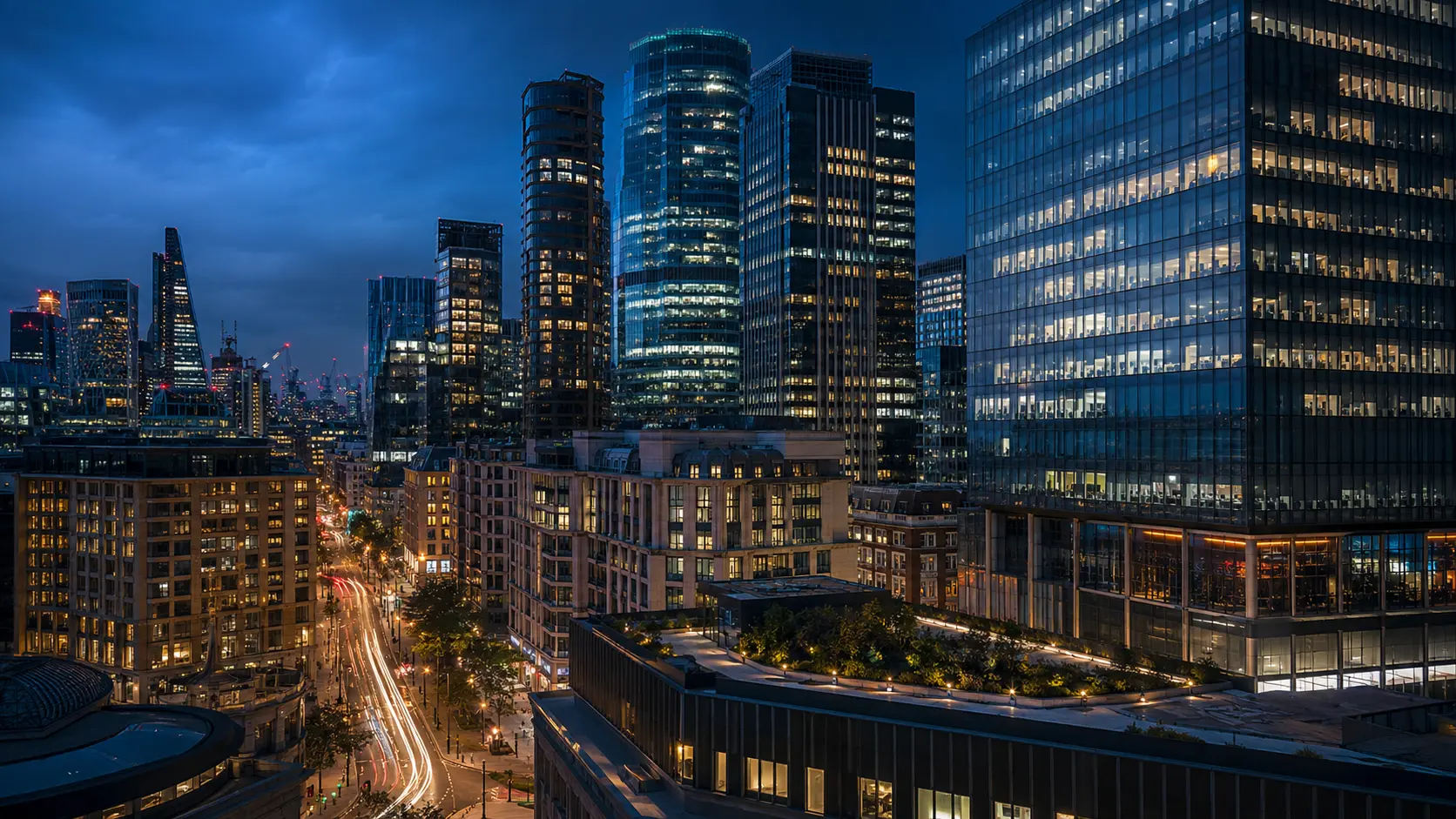 London commercial buildings representing managed fire-door programmes
